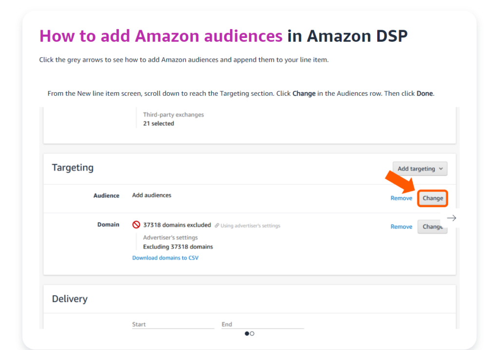 How to add Amazon audiences in Amazon DSP