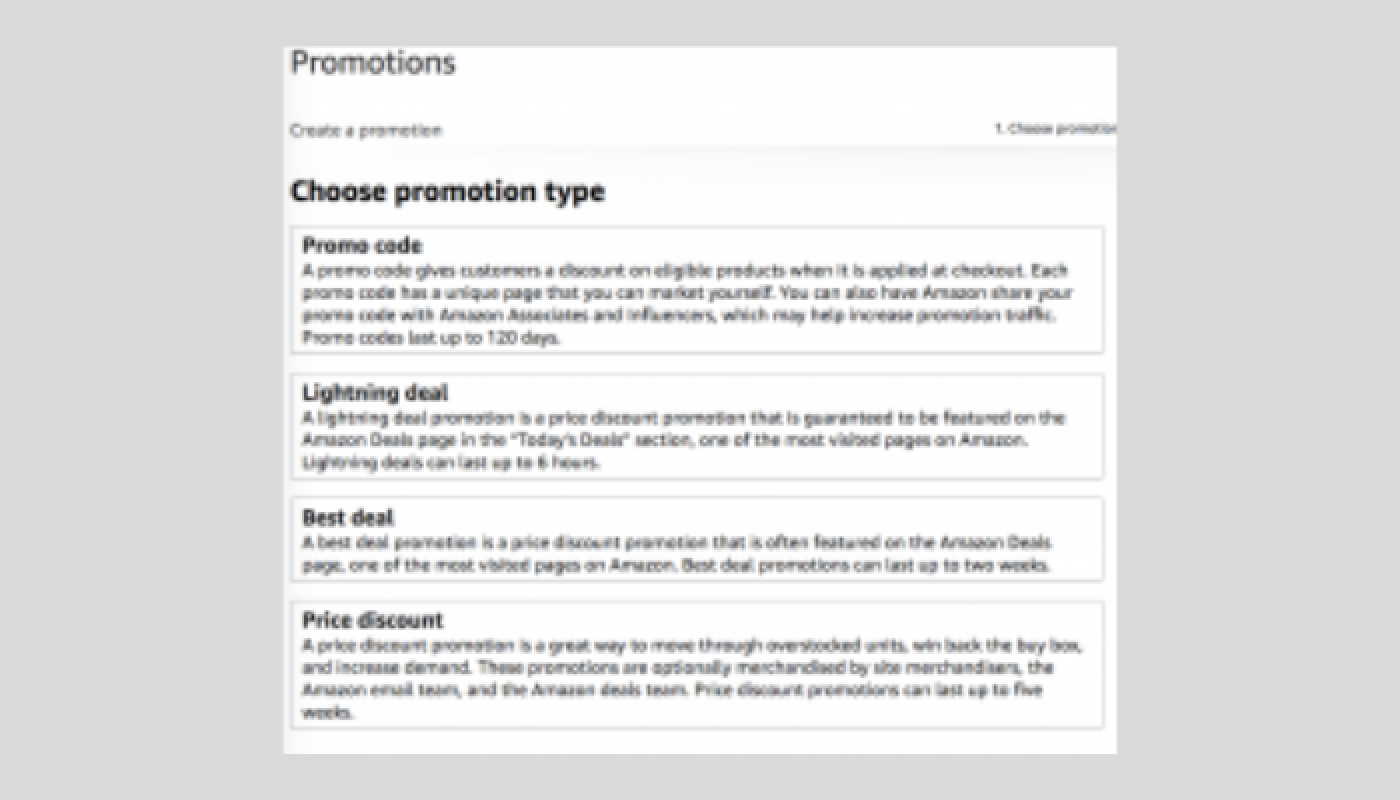 Types of Amazon Advertising Promos